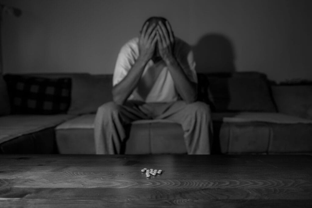 man addicted to xanax