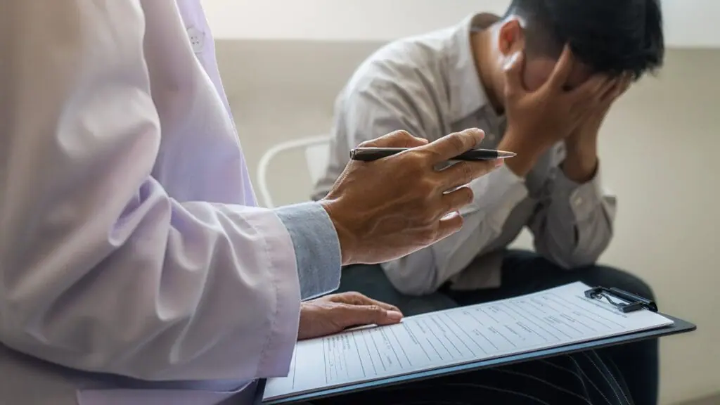 man going through benzodiazepine withdrawal