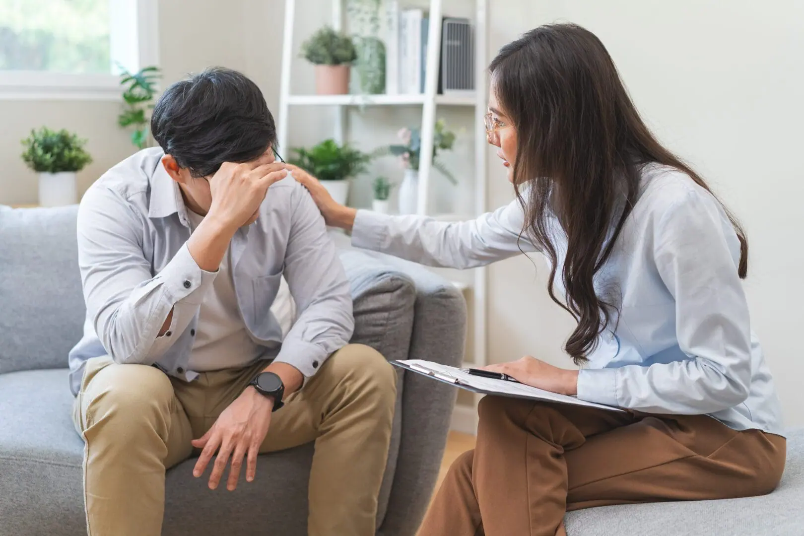 addict in counseling