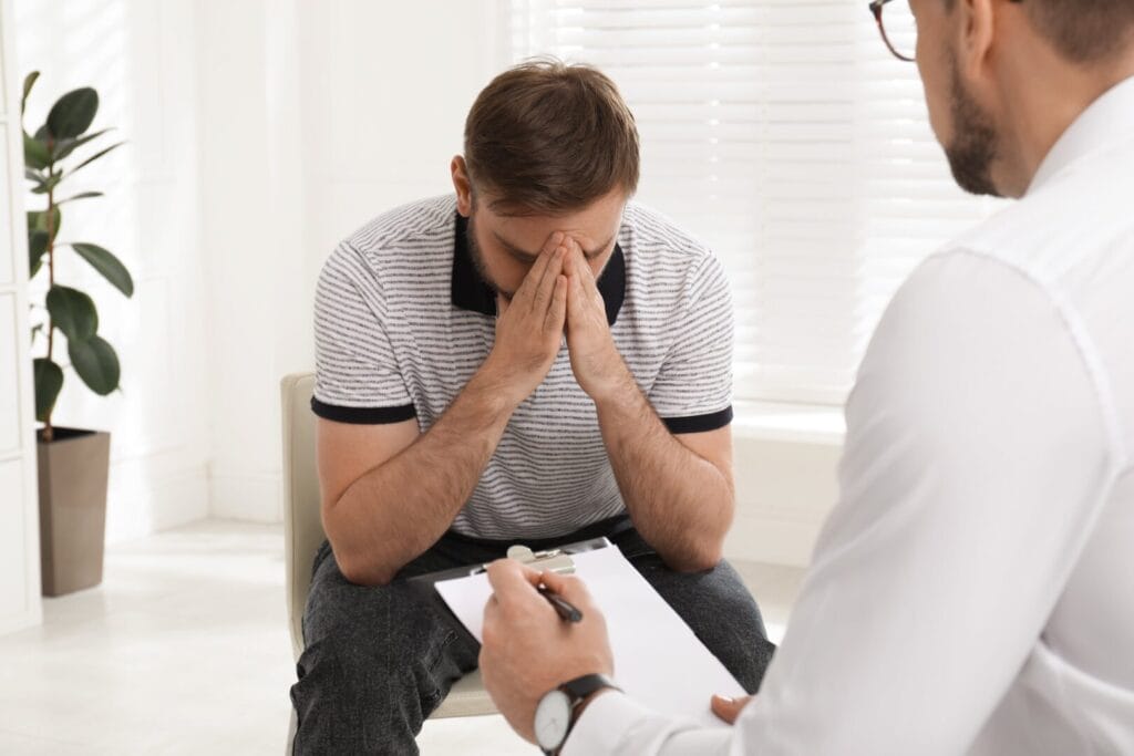 man in treatment for benzo addiction