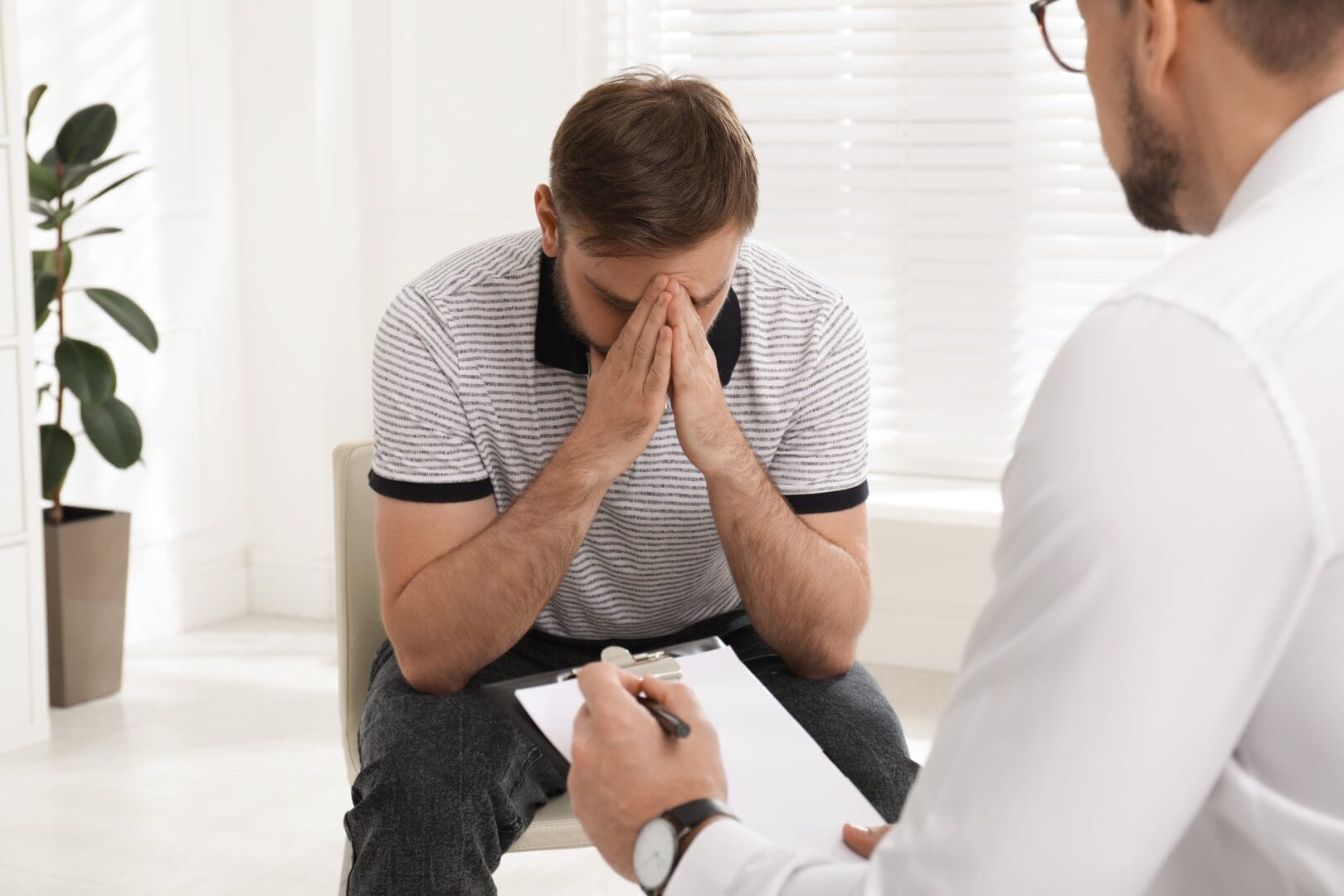 man in treatment for benzo addiction
