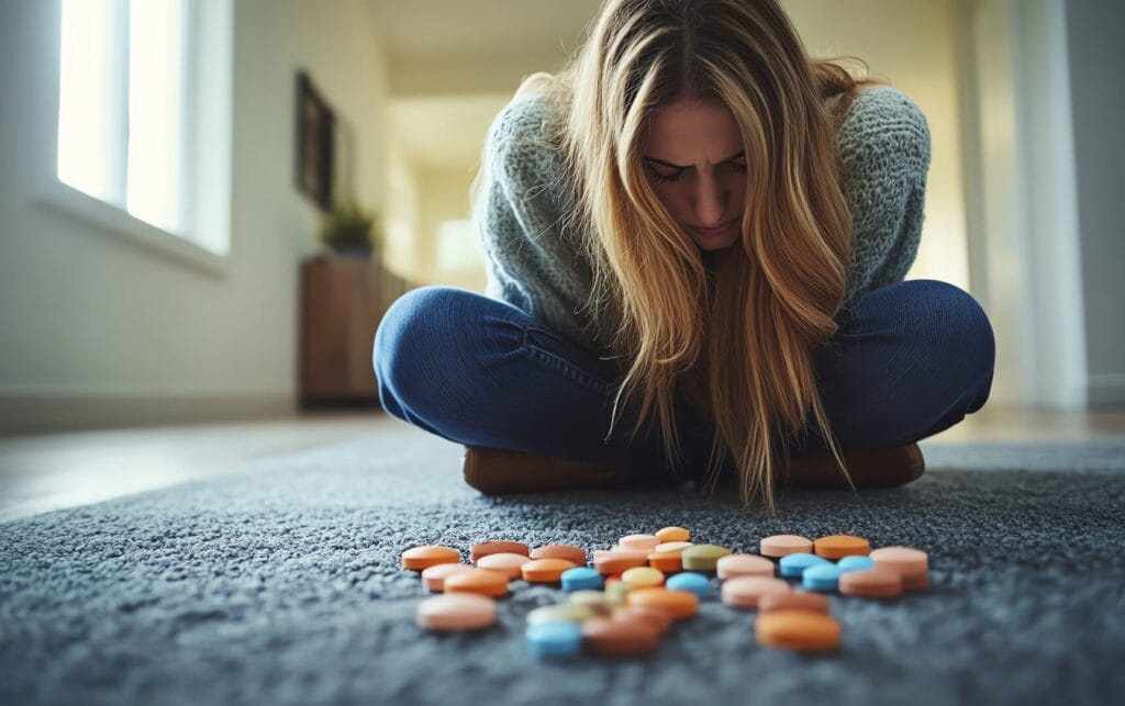 woman addicted to benzodiazepines