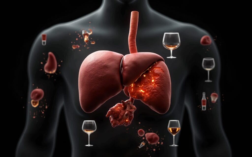 showing the effects of alcohol on the body